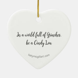 In einer Welt von Grinches Keramik Ornament