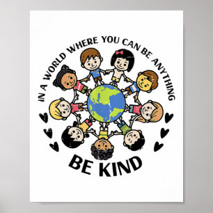 In einer Welt wie den Kindern ist die Erde gegen d Poster