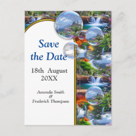 In einer wunderbaren Welt lebe ich Ankündigungspostkarte