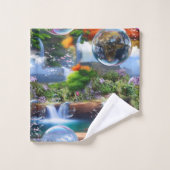 In einer wunderbaren Welt lebe ich Badhandtuch Set (Waschlappen)