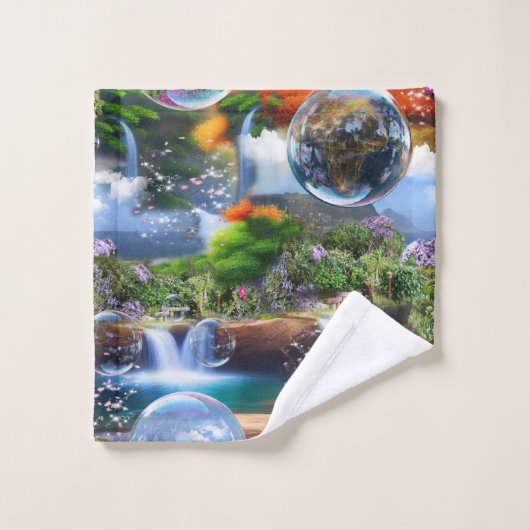 In einer wunderbaren Welt lebe ich Badhandtuch Set (Waschlappen)