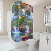 In einer wunderbaren Welt lebe ich Duschvorhang (Beispiel)