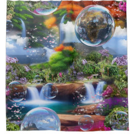 In einer wunderbaren Welt lebe ich Duschvorhang