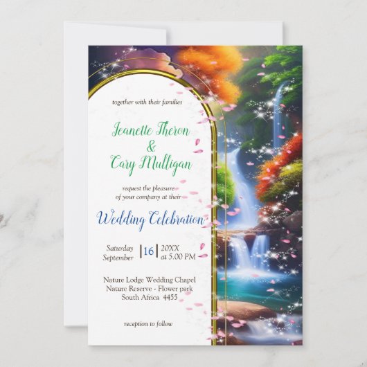 In einer wunderbaren Welt lebe ich Einladung (Vorderseite)