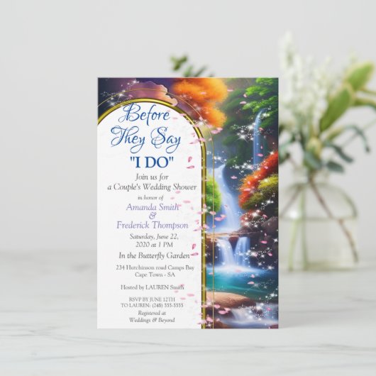 In einer wunderbaren Welt lebe ich Einladung (Stehend Vorderseite)