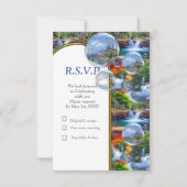 In einer wunderbaren Welt lebe ich RSVP Karte (Vorderseite)