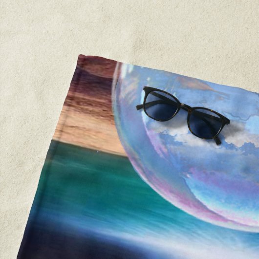 In einer wunderbaren Welt lebe ich Strandtuch (Beispiel)