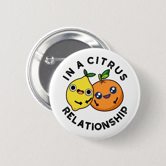 In einer Zitrusbeziehung Funny Fruit Pub Button (Vorne & Hinten)