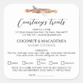 In einer Zuhause Küche Zutaten Aquarellkunst gemac Quadratischer Aufkleber (Vorderseite)