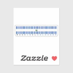 In El Salvador Barcode-Flagge hergestellt Aufkleber