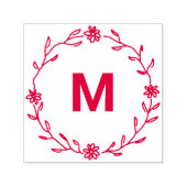 In-Elegant-Blumengranulat Monogram Permastempel (Design)