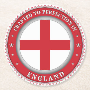 in England nach Perfektion gefertigt Runder Pappuntersetzer