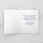 In Erinnerung an den Veteranentag, alter Flaggenst Karte (Innenseite)