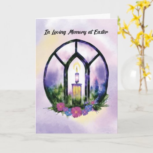 In Erinnerung an die Osterverkleidung der Glaskerz Karte (Gelbe Blume)