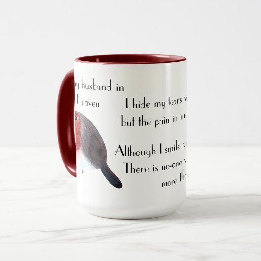 In Erinnerung an Ehemann/Ehefrau/Schwester/Bruder Tasse (Vorderseite Links)