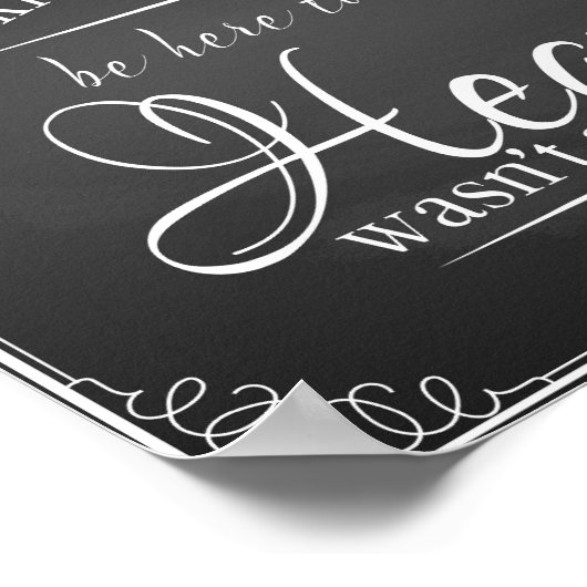 In Erinnerung an eine geliebte Tafel Hochzeitsdruc Poster (Ecke)