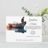 In Erinnerung an eine verstorbene geliebte Person. Einladung (Stehend Vorderseite)