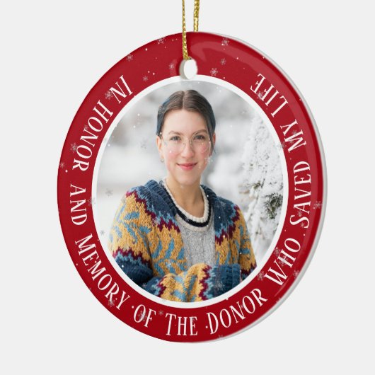 In Erinnerung an mein Spender Transplantation Weih Keramik Ornament (Links)