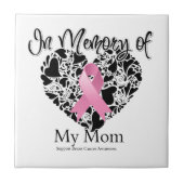 In Erinnerung an meine Mama - Brustkrebs-Bewusstse Fliese (Vorderseite)