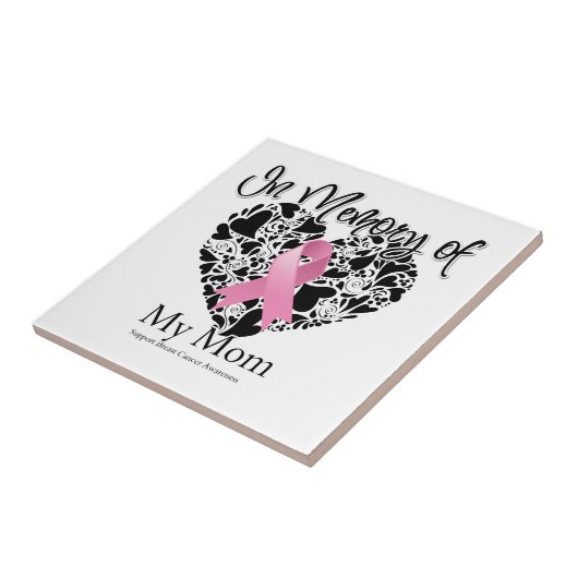 In Erinnerung an meine Mama - Brustkrebs-Bewusstse Fliese (Seite)