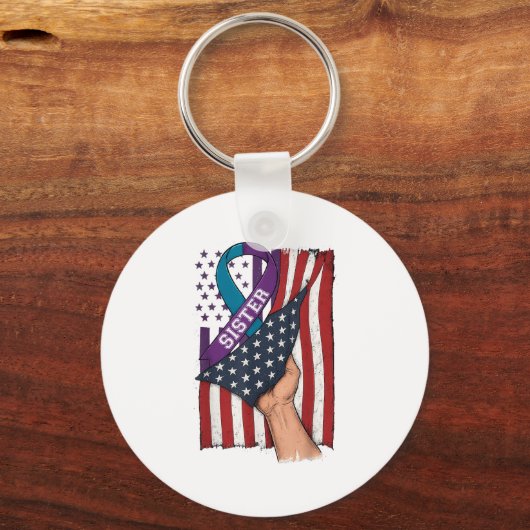 In Erinnerung an meine Schwester Suizidprävention  Schlüsselanhänger (Vorderseite)