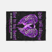 In Erinnerung an meine Schwester Überdosierung Bew Fleecedecke (Vorderseite (Horizontal))