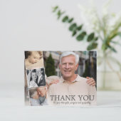 In Erinnerung, Beileid danke Ihnen FotoCollage Postkarte (Stehend Vorderseite)