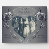 "In Erinnerung" des Jahrestags Fotoplatte (Vorderseite)