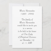 In Erinnerung Einladung (Rückseite)