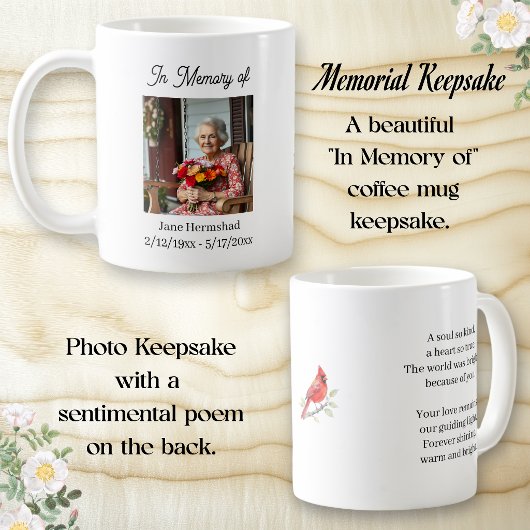 In Erinnerung | Foto-Andenken-Geschenk Kaffeetasse