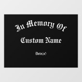 In Erinnerung riesige Hommage Fensteraufkleber (Blatt)