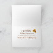 In Erinnerung, Segnungen auf Erntedank zu senden Karte (Innenseite)