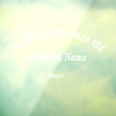 In Erinnerung Tribut Riesen Fensteraufkleber (Blatt 3)