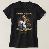 In Erinnerungen von Billie Holiday Music Legend T-Shirt (Design vorne)