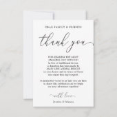 In Ersetzung der Favoriten danke Ihnen Platzkarte Ankündigung (Vorderseite)