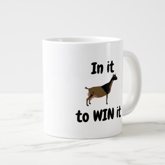 In es zu gewinnen - nigerianische Zwarf Milchziege Jumbo-Tasse (Vorderseite Rechts)