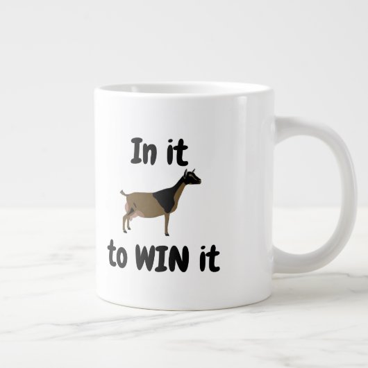 In es zu gewinnen - nigerianische Zwarf Milchziege Jumbo-Tasse (Rechts)