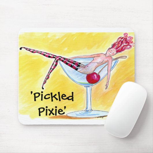 in Essig eingelegter Elf, 'legte Pixie in Essig Mousepad (Mit Mouse)