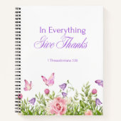 "In Everything Give Danke" Softcover-Notebook Notizblock (Vorderseite)