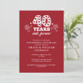 In ewig 40. Hochzeitstag Einladung (Stehend Vorderseite)
