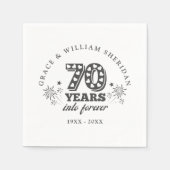 In ewig 70. Hochzeitstag Serviette (Vorderseite)