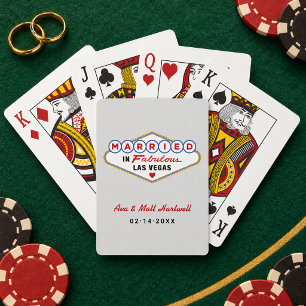 In Fabelhaft Las Vegas Heirat Monogramm Spielkarten