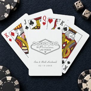 In Fabulous Las Vegas geheiratet Weiß Silber Spielkarten