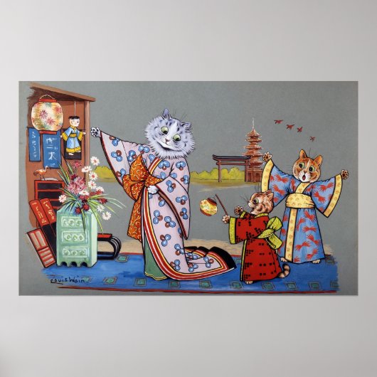 In Fair Japan, Louis Wain Poster (Vorne)