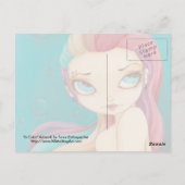 In Farbe - Feenjacke-Punk-Regenbogenpost-Karte Postkarte (Rückseite)