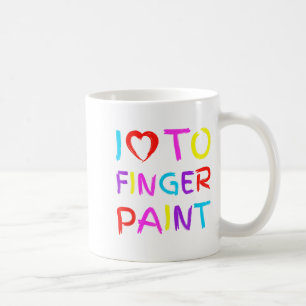In Farbe, ich liebe Fingerfarbe, lustiges Paar Val Kaffeetasse