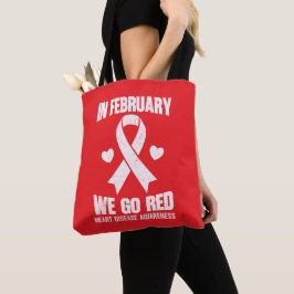 In February We Go Red for Heart Disease Awareness Tasche