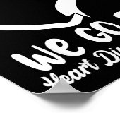 In February We Go Red Heart Disease Awareness Mont Poster (Ecke)