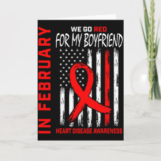 In February We Wear Red Boyfriend Heart Disease Aw Karte