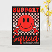 In February We Wear Red Chd Awareness Heart Diseas Karte (Gelbe Blume)